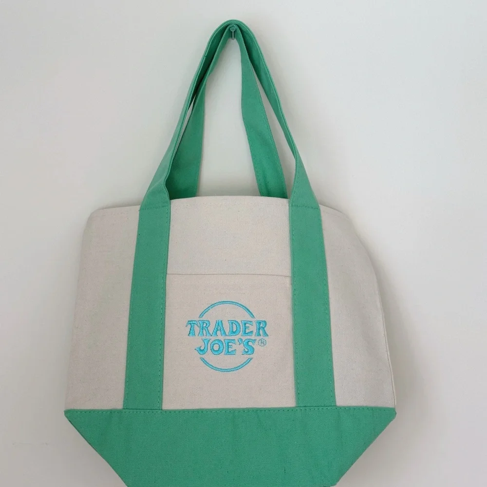 Trader Joe's Green Mini Tote Bag Custom with Labubu - Picture 5 of 5